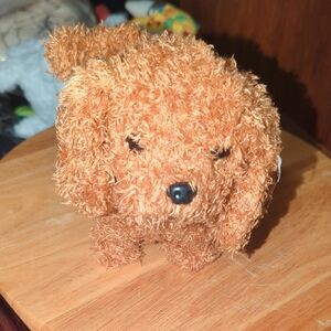 Walking Barking Fluffy Brown Plush Dog Toy